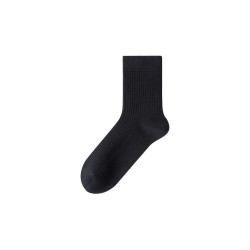 Black Ribbed Socks