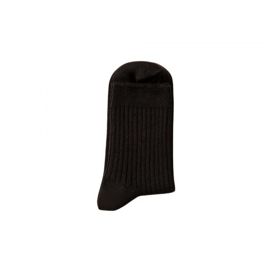Textured Black Socks