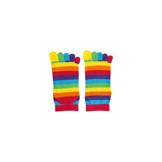 Rainbow Stripe Five-Toe Socks